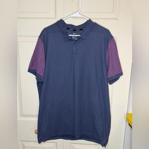 Nike Golf Men's XL blue Polo with Pink Striped Sleeves
